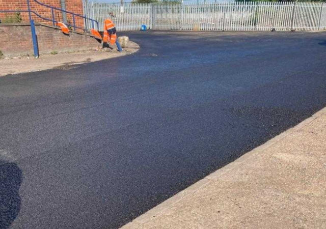 Completed Smooth Tarmac Road