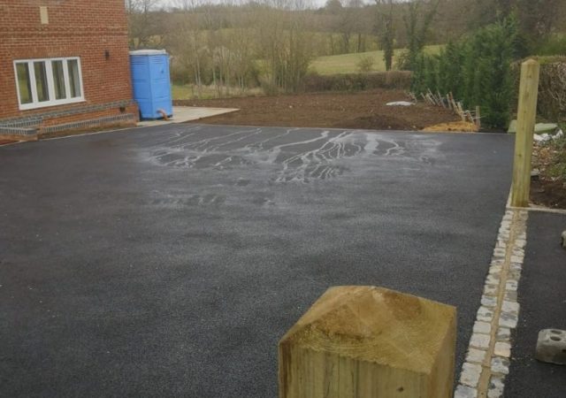 Freshly Laid Tarmac Residential Driveway.